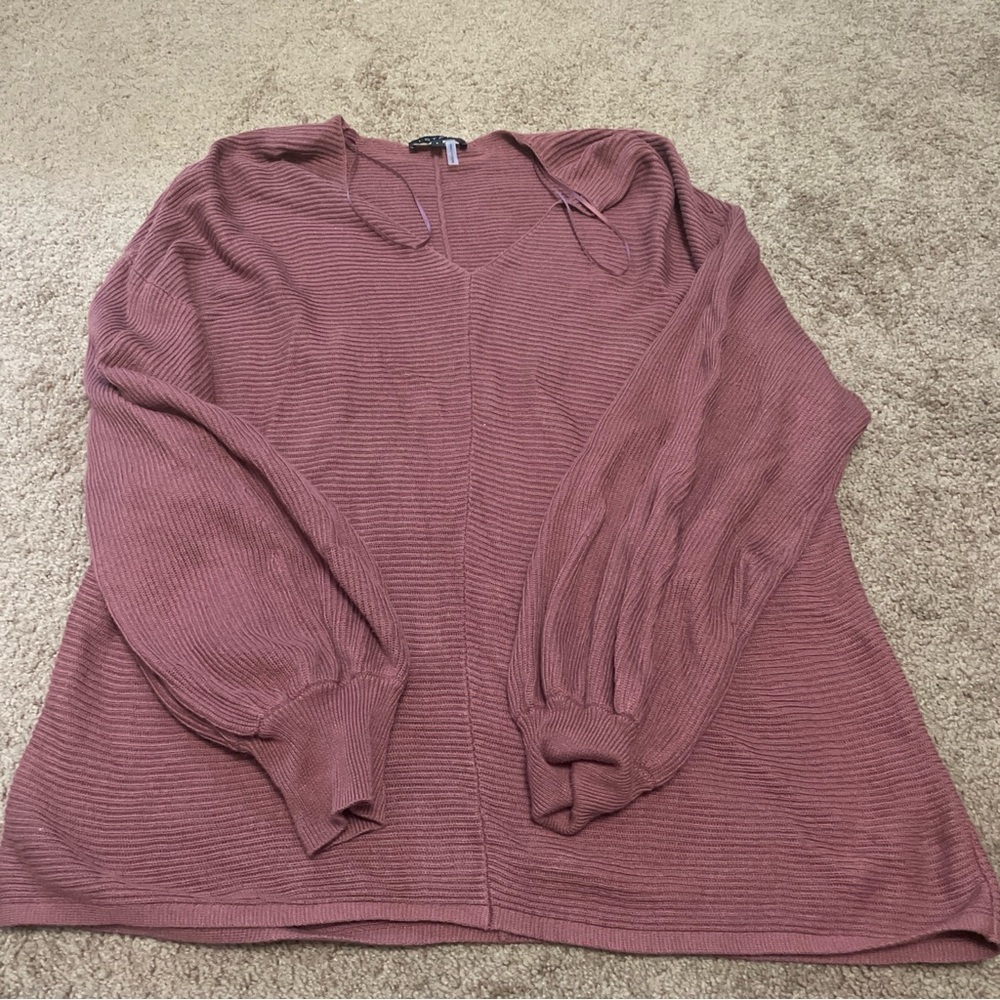 1. State sweater size small burgundy